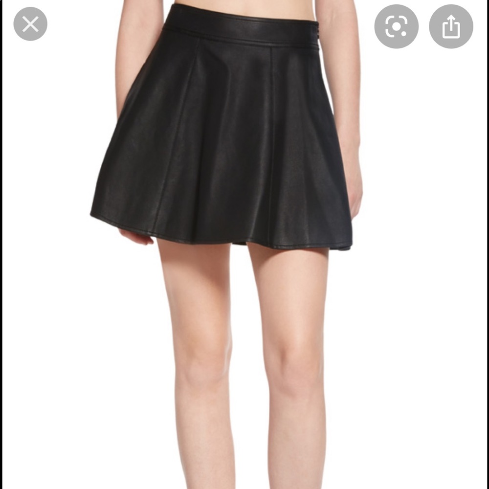 Justfab Faux Leather fit and flare skirt